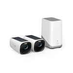 Eufy Security eufyCam 3 With HomeBase 3 & 2 x 4K Solar Cameras - White