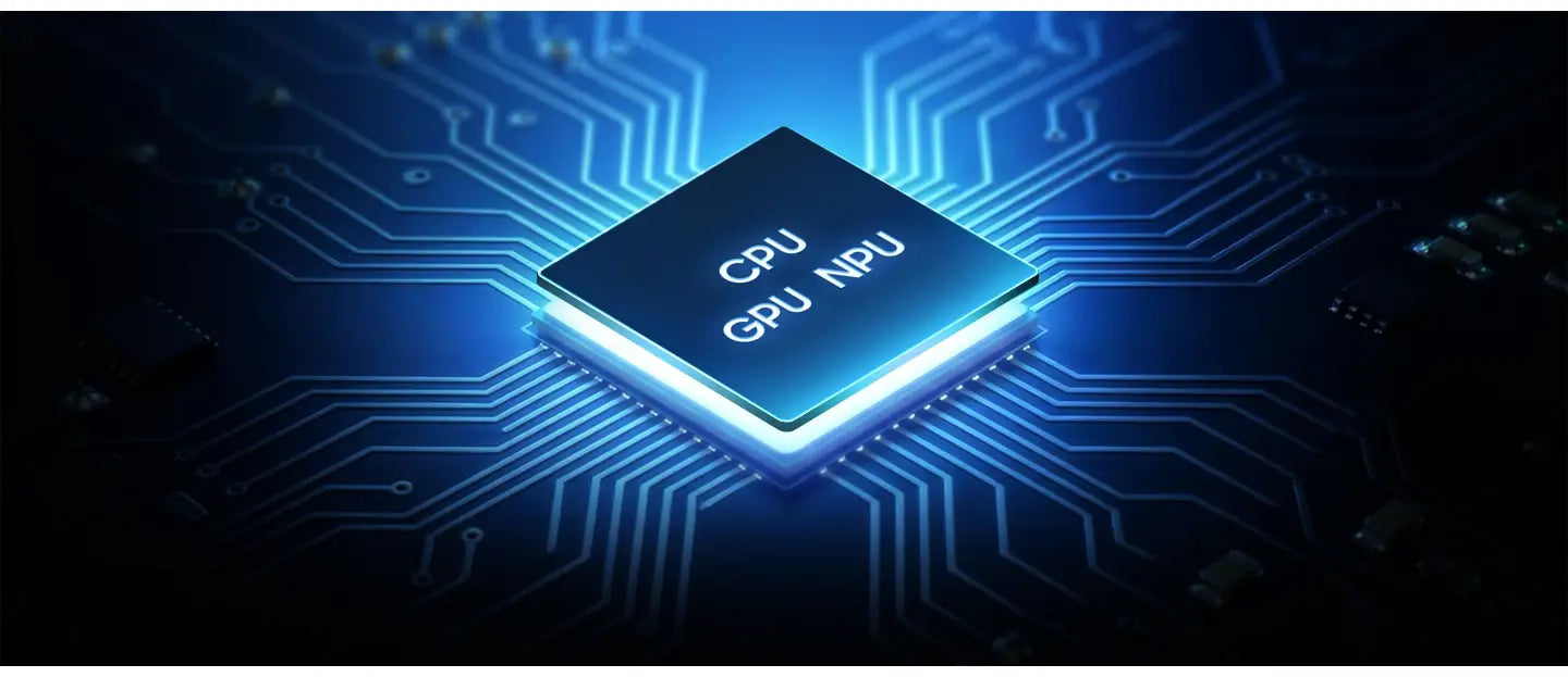 A processor chip text representing the CPU, GPU and NPU of Galaxy A27 5G is shown embedded on a grid.