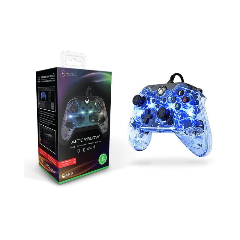 Afterglow Wired Controller for Xbox Series X - Transparent / RGB Lighting