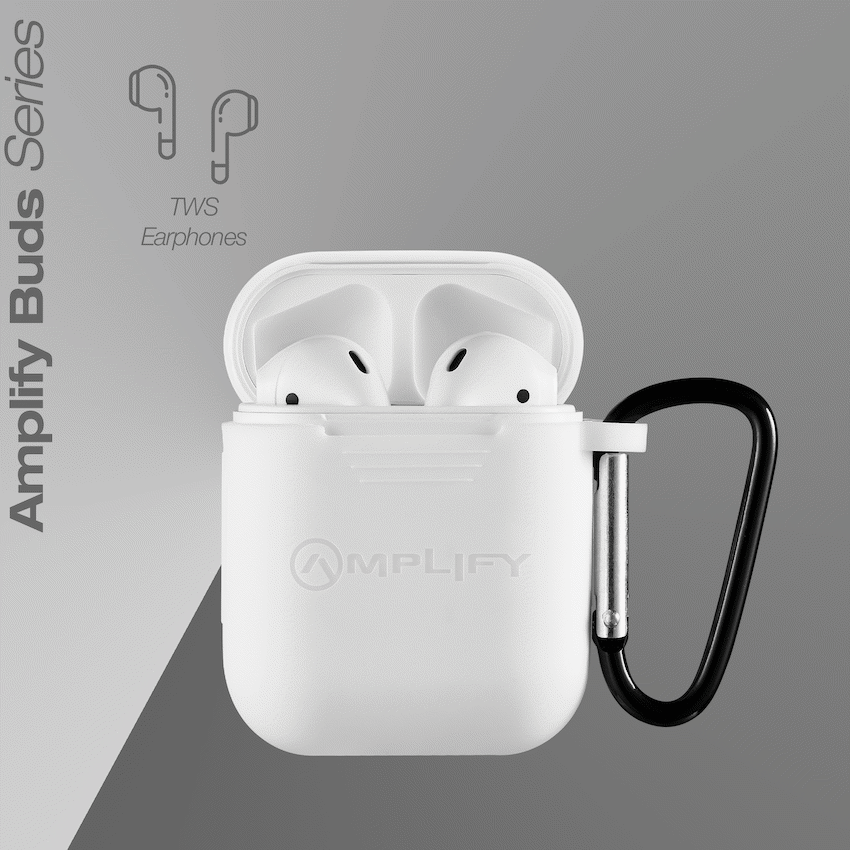 Amplify Buds Series True Wireless Earphones with Silicone Accessories - White - White - Audio