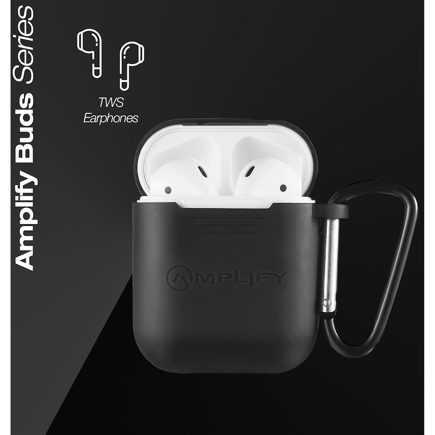 Amplify Buds Series True Wireless Earphones with Silicone Accessories - Black - Black - Audio