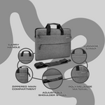 Amplify Cuba 15.6’’ Laptop Shoulder Bag Grey - Grey - Bags