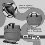 Amplify Cuba 15.6’’ Laptop Shoulder Bag Grey - Grey - Bags