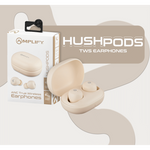 Amplify HushPods True Wireless Earphones with Active Noise Cancelling - Nude - Nude - Audio