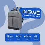 Amplify Ingwe 15.6’’ Laptop Backpack - Black/Charcoal - Black - Bags
