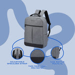 Amplify Ingwe 15.6’’ Laptop Backpack - Black/Charcoal - Black - Bags