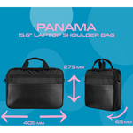 Amplify Panama 15.6’’ Laptop Shoulder Bag - Black - Black - Bags