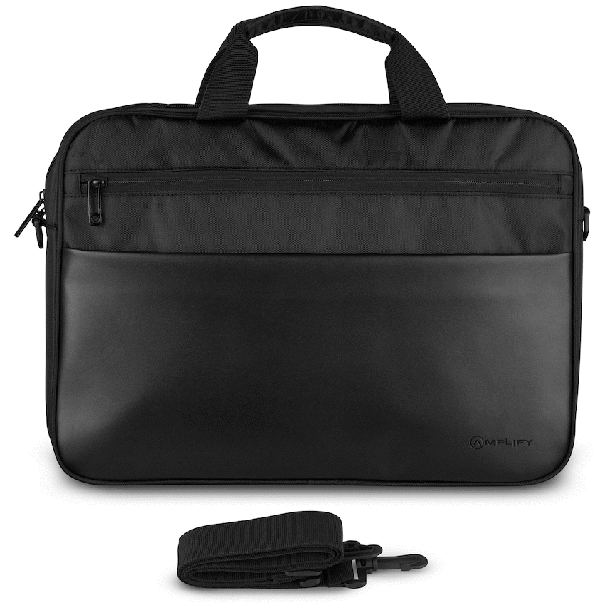 Amplify Panama 15.6’’ Laptop Shoulder Bag - Black - Black - Bags