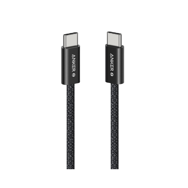 Anker USB C-USB C 1 Metre Fast Charging 240W Braided Cable â€“ Black - Black