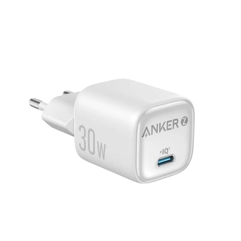 Anker Zolo 30W Compact USB C GaN Charger â€“ White - White