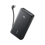 Anker Zolo Power Bank 10000mAh 22.5W With Built-In USB-C Cable - Black - Black