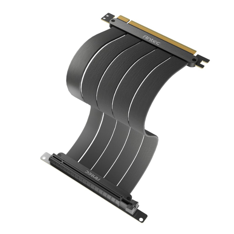 Antec GPU Riser Cable PCIE 4.0 Black (200mm) - Black
