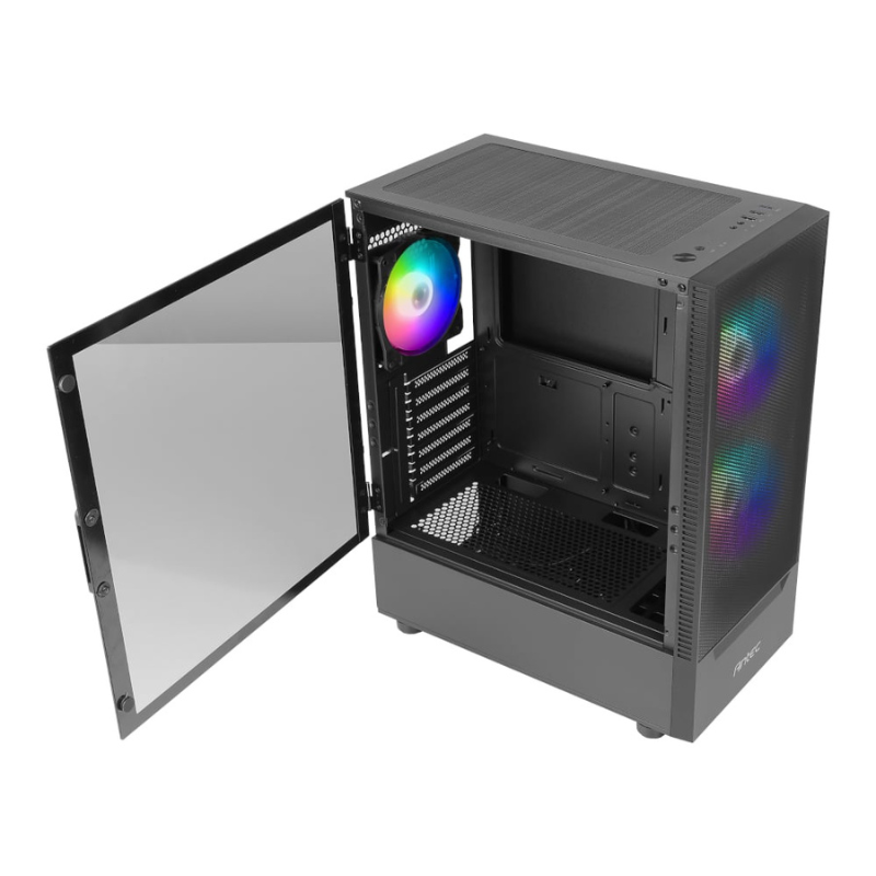 Antec NX410 V2 ATX | Micro-ATX | ITX ARGB Mid-Tower Gaming Chassis - Black - Black