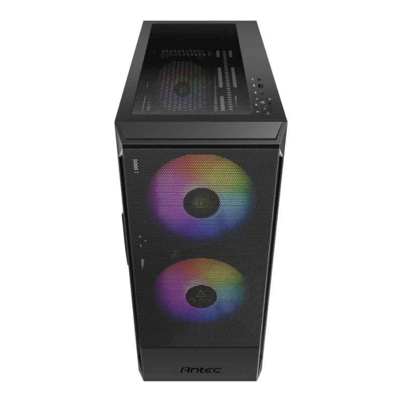 Antec NX416L ATX Micro-ATX ITX ARGB Mid-Tower Gaming Chassis - Black - Black