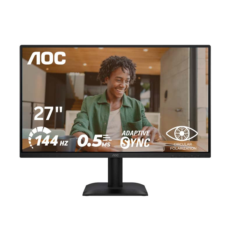 AOC 27’’ FHD 1920x1080 144Hz Monitor - Black - Black