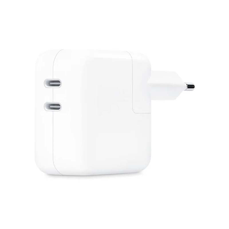 Apple 35W Dual USB C Port Power Adapter - White - White