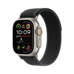 Apple 49mm Black Trail¬¨‚Ä†Loop¬¨‚Ä†S/M - Natural Titanium Finish - Black