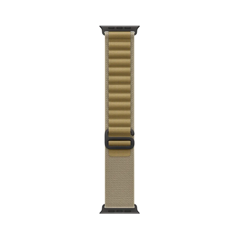 Apple 49mm Tan Alpine¬¨‚Ä†Loop Large - Black Titanium Finish - Tan