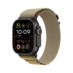 Apple 49mm Tan Alpine¬¨‚Ä†Loop Medium - Black Titanium Finish - Tan