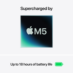 Apple Air 13-inch MacBook M5 chip 16GB 1TB SSD - Midnight - Midnight