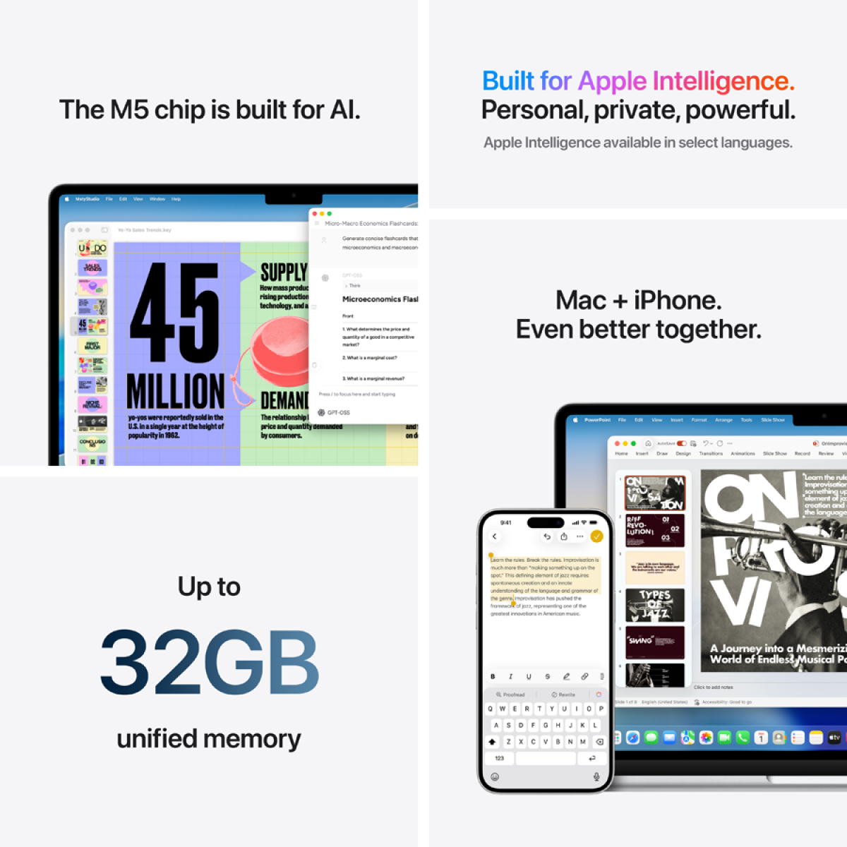 Apple Air 13-inch MacBook M5 chip 16GB 1TB SSD - Midnight - Midnight