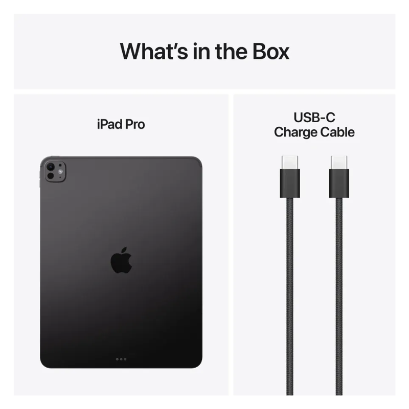 Apple iPad Pro M5 13-inch Wi-Fi + Cellular 256GB With Standard Glass - Space Black - Space Black