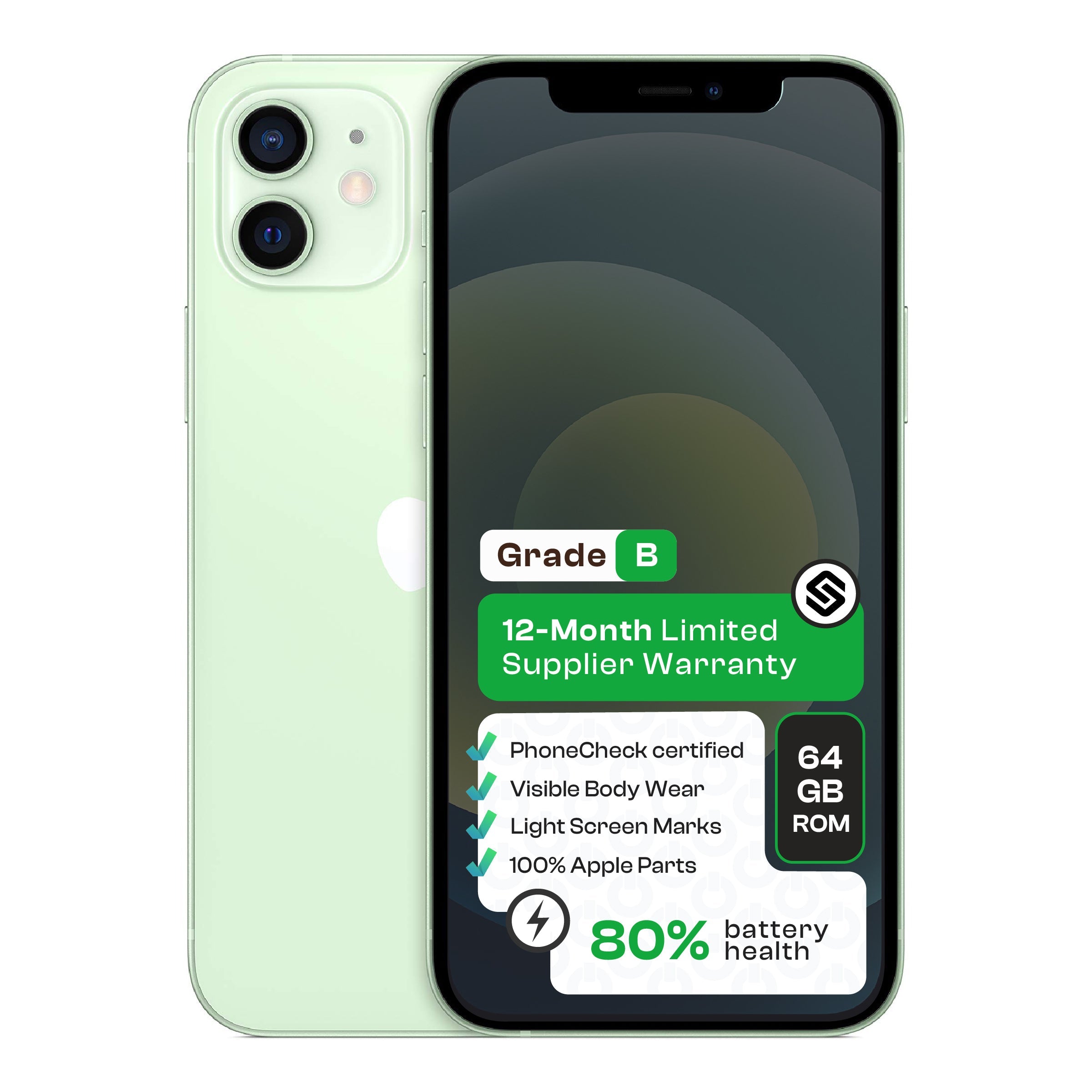 Apple iPhone 12 (CPO - Grade B)-Green - Green