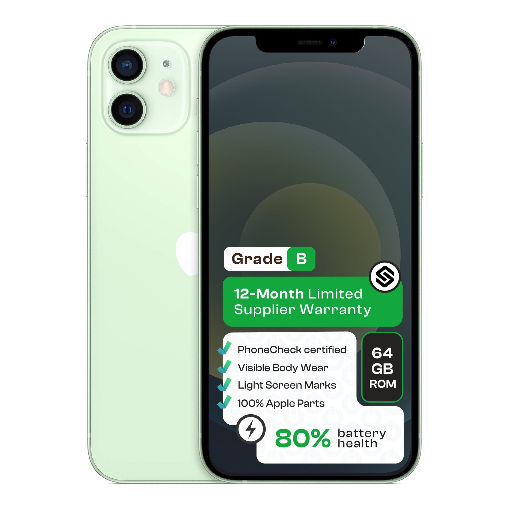 Apple iPhone 12 (CPO - Grade B)-Green - Green