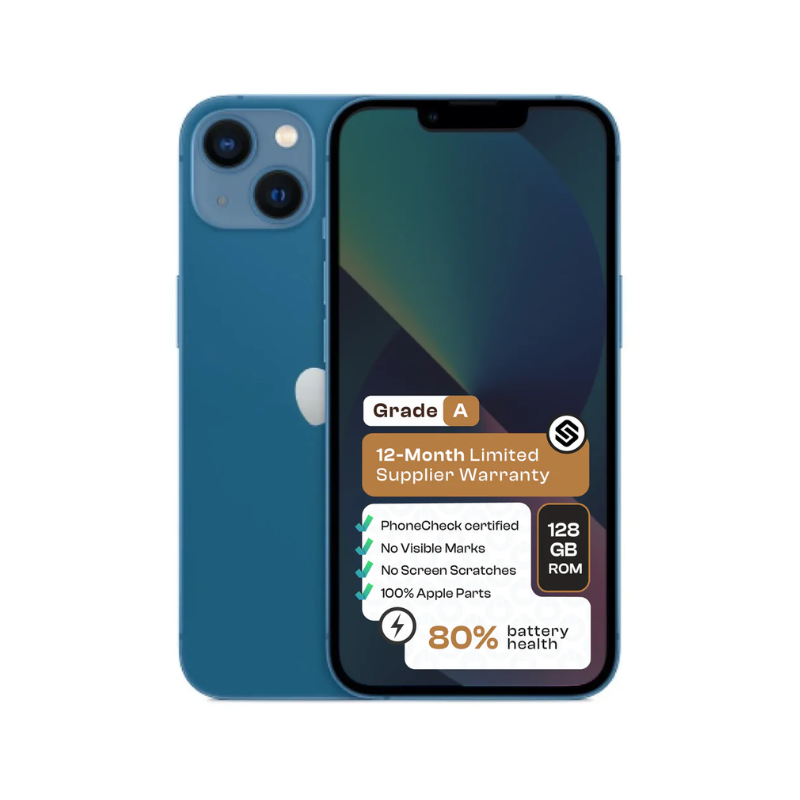 Apple iPhone 13 5G 128GB (CPO - Grade A) - Blue - Blue