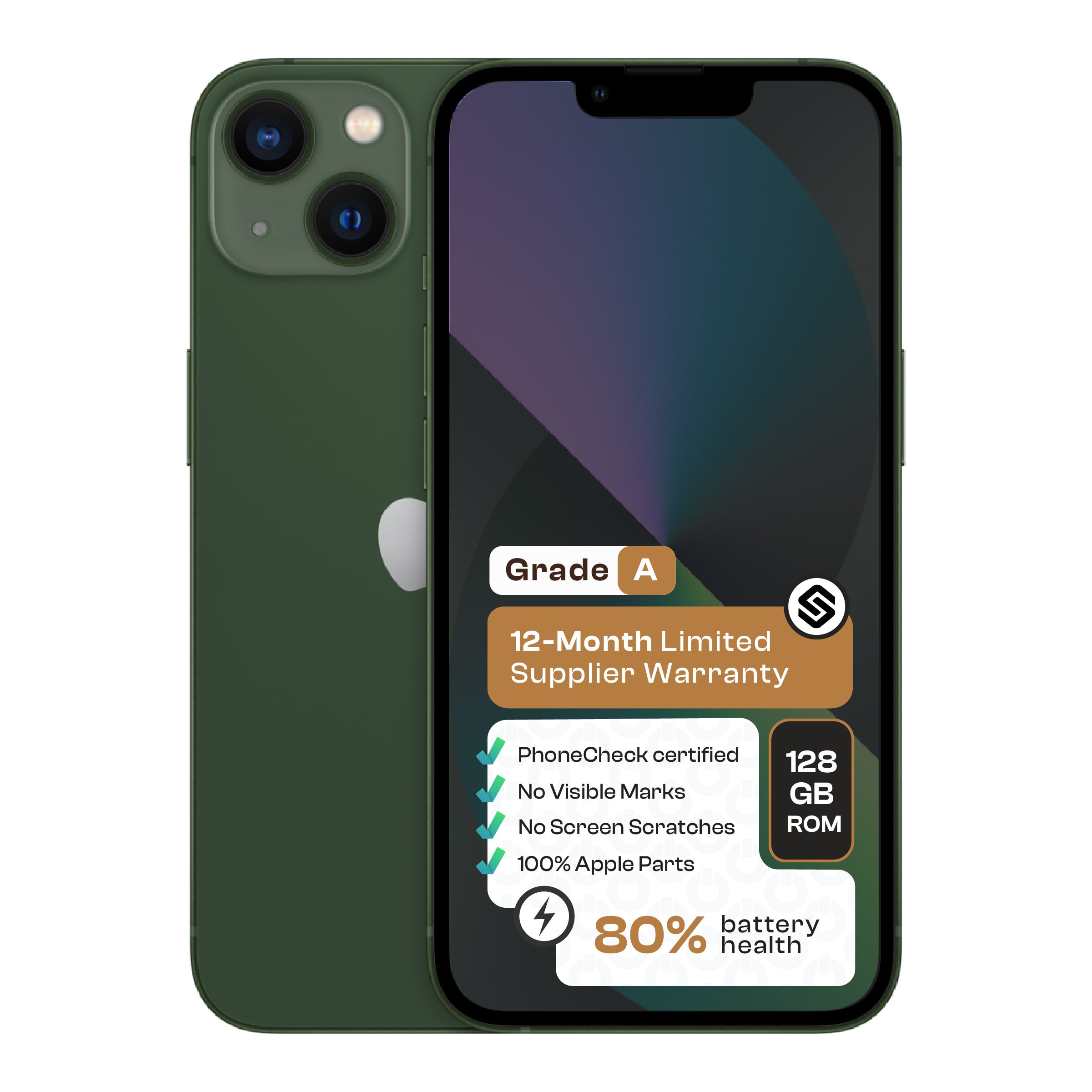 Apple iPhone 13 5G 128GB(CPO - Grade A) - Green - Green