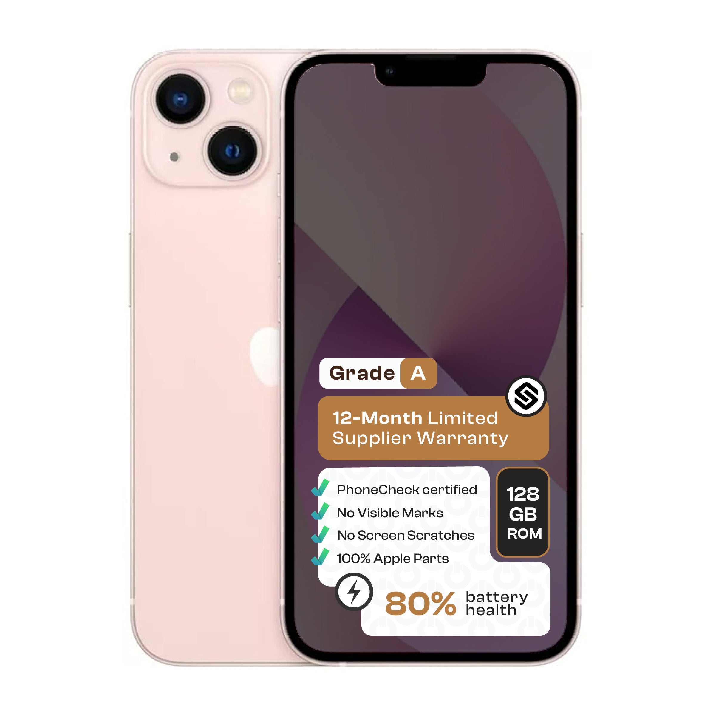 Apple iPhone 13 5G 128GB (CPO - Grade A) - Pink - Pink