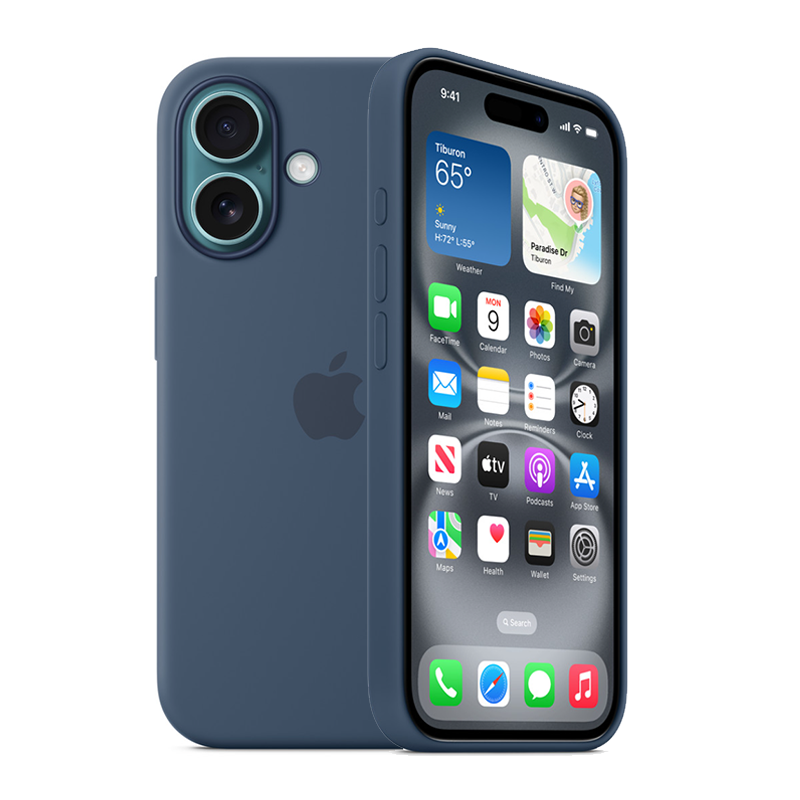 Apple iPhone 16 Plus Silicone Case with MagSafe - Denim - Blue