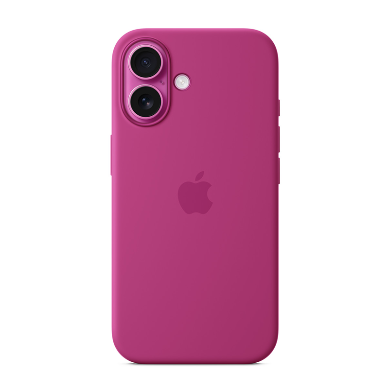 Apple iPhone 16 Plus Silicone Case with MagSafe - Fuchsia Pink - Pink