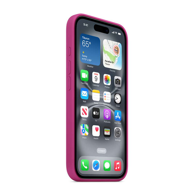 Apple iPhone 16 Plus Silicone Case with MagSafe - Fuchsia Pink - Pink