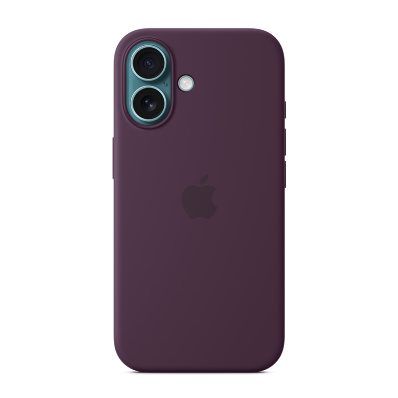 Apple iPhone 16 Plus Silicone Case with MagSafe - Plum - Red