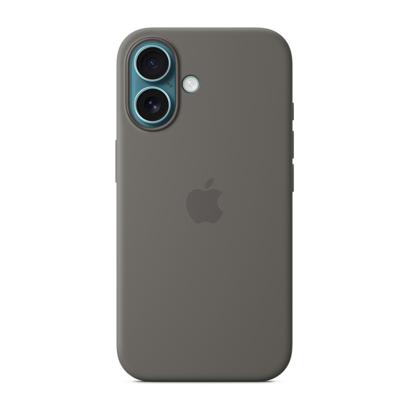 Apple iPhone 16 Plus Silicone Case with MagSafe - Stone Grey - Blue