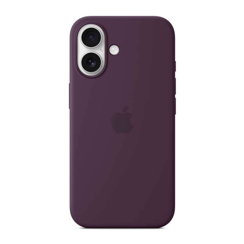 Apple iPhone¬¨‚Ä†16 Silicone Case with MagSafe - Plum - Red