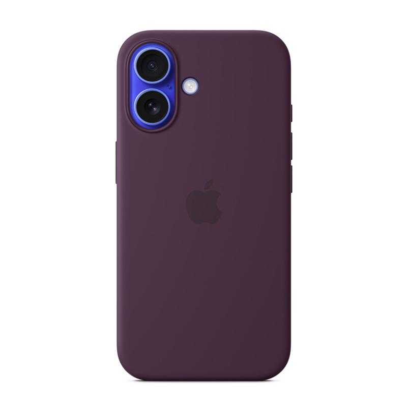 Apple iPhone¬¨‚Ä†16 Silicone Case with MagSafe - Plum - Red