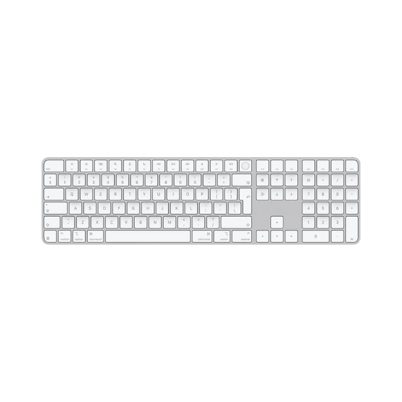 Apple Magic Keyboard With Touch ID And Numeric Keypad For Mac Models With Apple Silicon International English - White