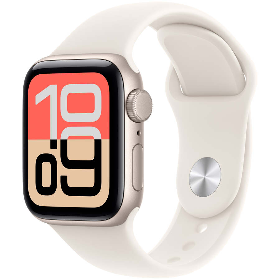 Apple Watch SE 3 GPS 40 mm Starlight Aluminium Case with Starlight Sport Band-M/L - Starlight - Apple Watch
