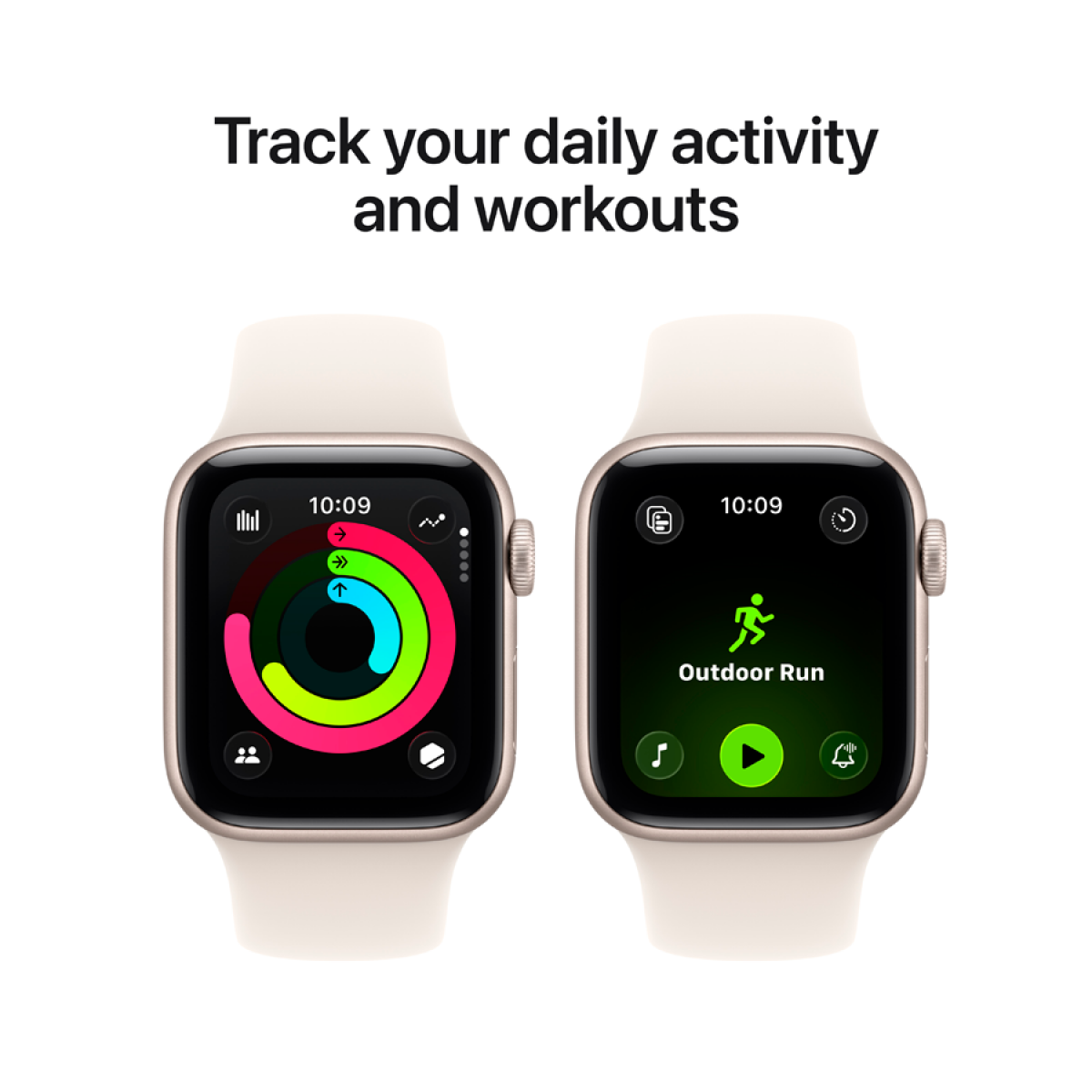 Apple Watch SE 3 GPS 40 mm Starlight Aluminium Case with Starlight Sport Band-M/L - Starlight - Apple Watch