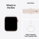 Apple Watch SE 3 GPS 40 mm Starlight Aluminium Case with Starlight Sport Band-M/L - Starlight - Apple Watch