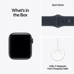 Apple Watch SE 3 GPS 40mm Midnight Aluminium Case with Navy Blue Sport Band - S/M