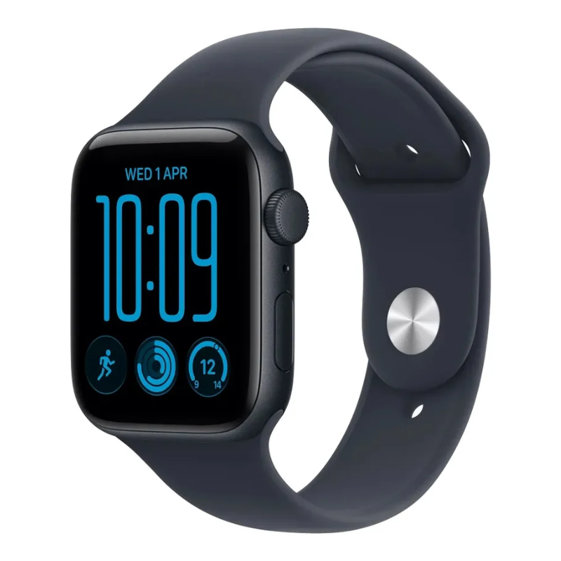 Apple Watch SE 3 GPS 40mm Midnight Aluminium Case with Navy Blue Sport Band - S/M