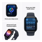 Apple Watch SE 3 GPS 40mm Midnight Aluminium Case with Navy Blue Sport Band - S/M