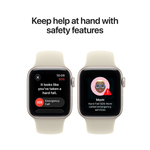 Apple Watch SE 3 GPS 40mm Midnight Aluminium Case with Navy Blue Sport Band - S/M