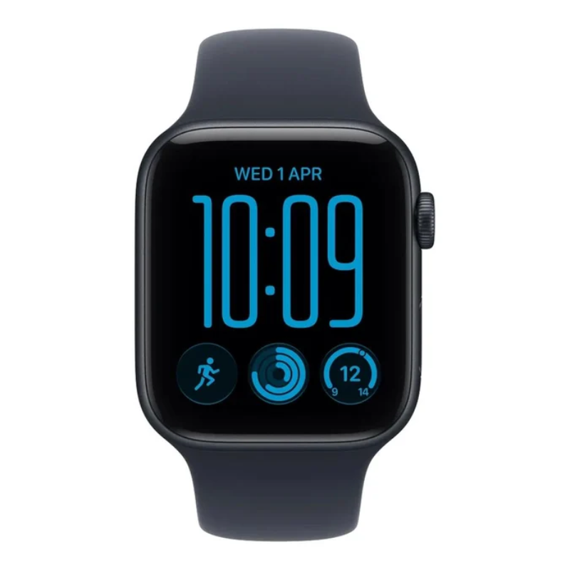 Apple Watch SE 3 GPS 40mm Midnight Aluminium Case with Navy Blue Sport Band - S/M