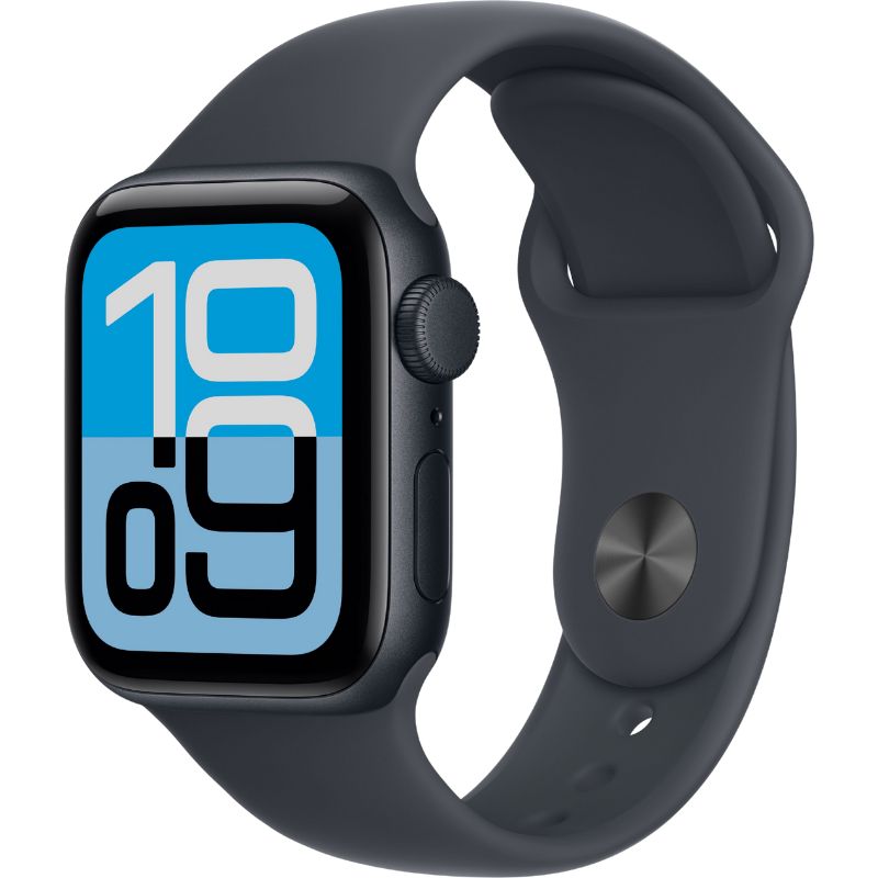 Apple Watch SE 3 GPS 40mm Smartwatch Midnight Aluminium Case With Sport Band S/M - Midnight - Midnight