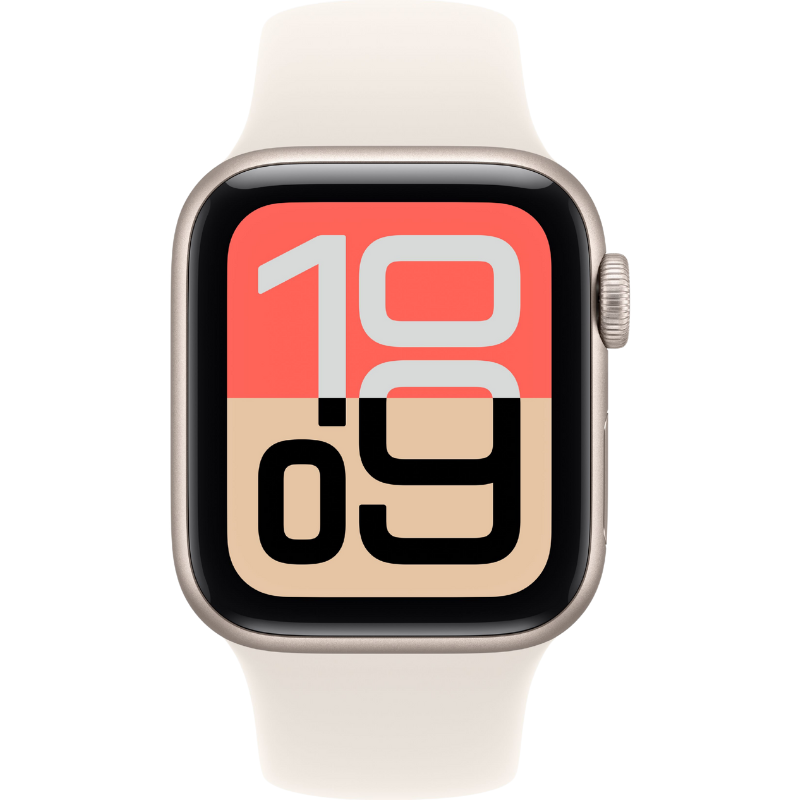 Apple Watch SE 3 GPS 40mm Smartwatch Starlight Aluminium Case With Sport Band S/M - Starlight - Starlight