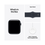 Apple Watch SE 3 GPS 44mm Midnight Aluminium Case with Navy Blue Sport Band - M/L